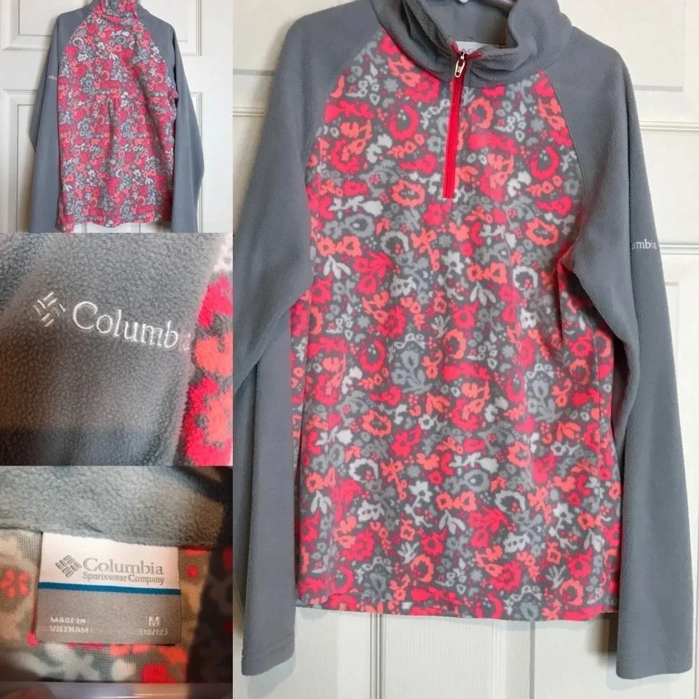 Columbia Kids Fleece 1/4 Zip Pullover Medium Grey
